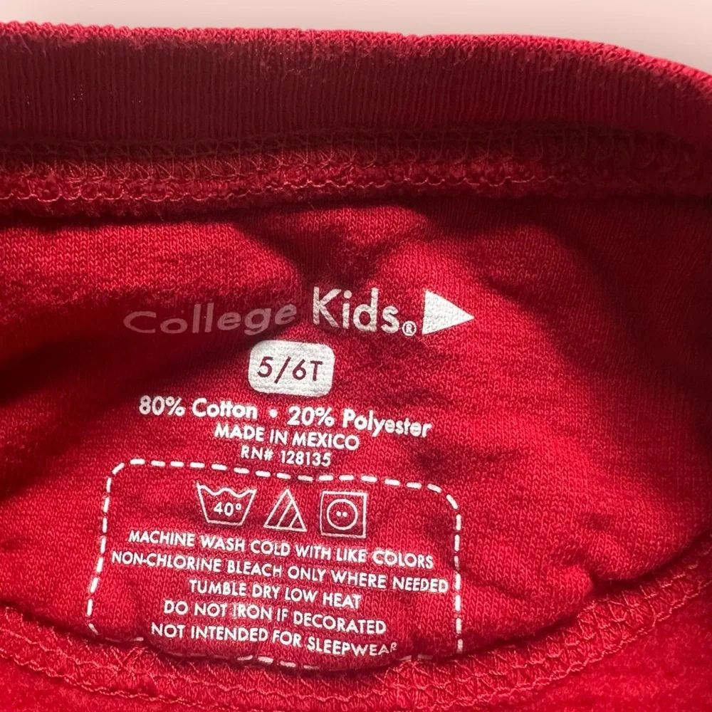 Toddler College Kids Red Fresno State Crewneck Sweatshirt Size 5/6T